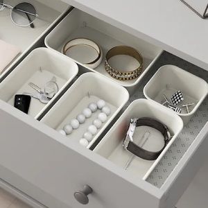 Perfect Set of 3 Organizer Bins - Cream Dot